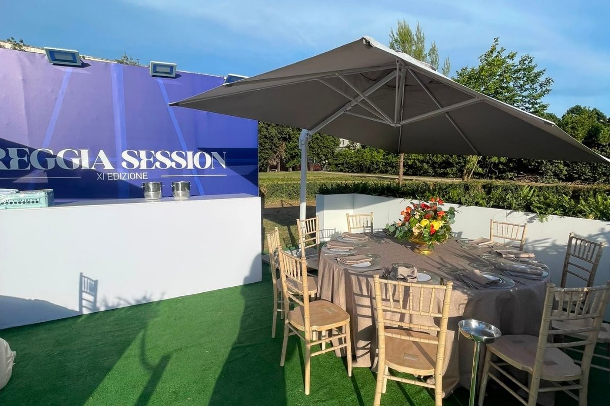 Hospitality Lounge realizzata da Work in Progress alla Reggia di Caserta