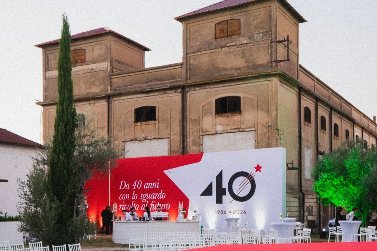 Allestimento dell’evento per i 40 anni del Gruppo Vitolo a Capaccio